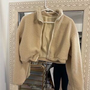 Cozy Tan Sherpa Jacket